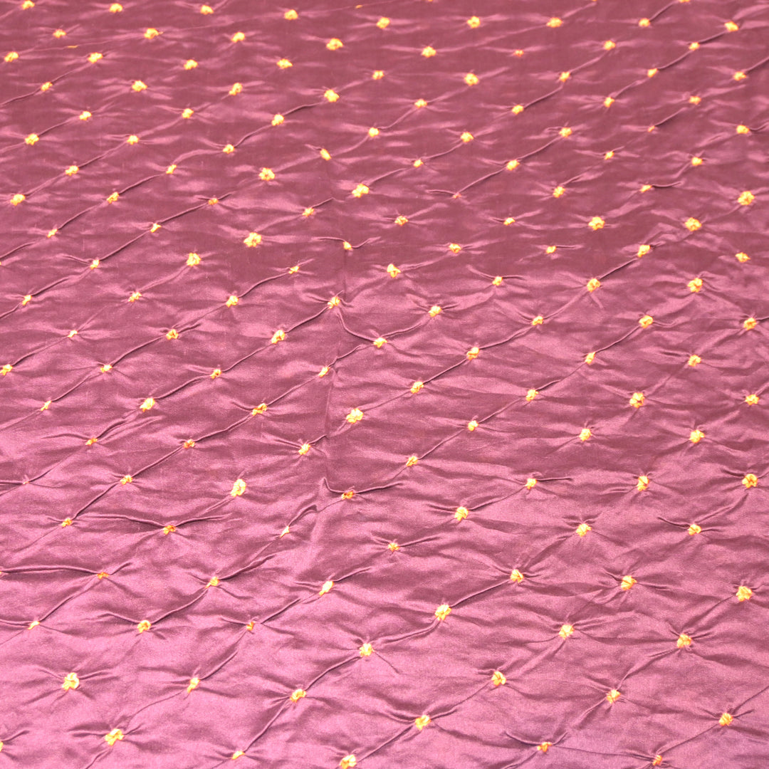 Pure Silk Chanderi Bandhani Fabric