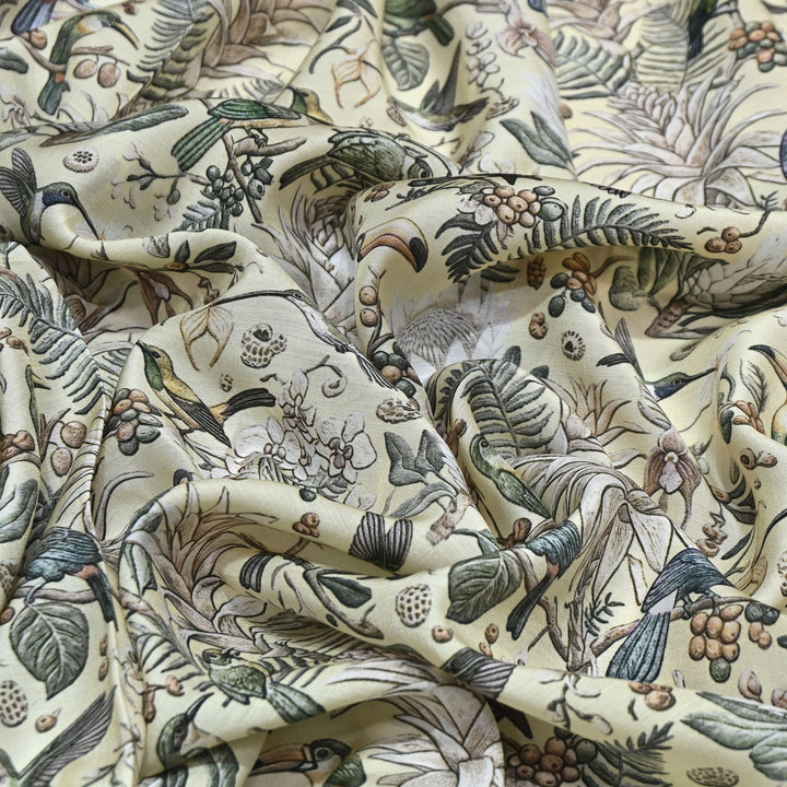Premium Multicolor Muslin Digital Print Fabric - 000844-2