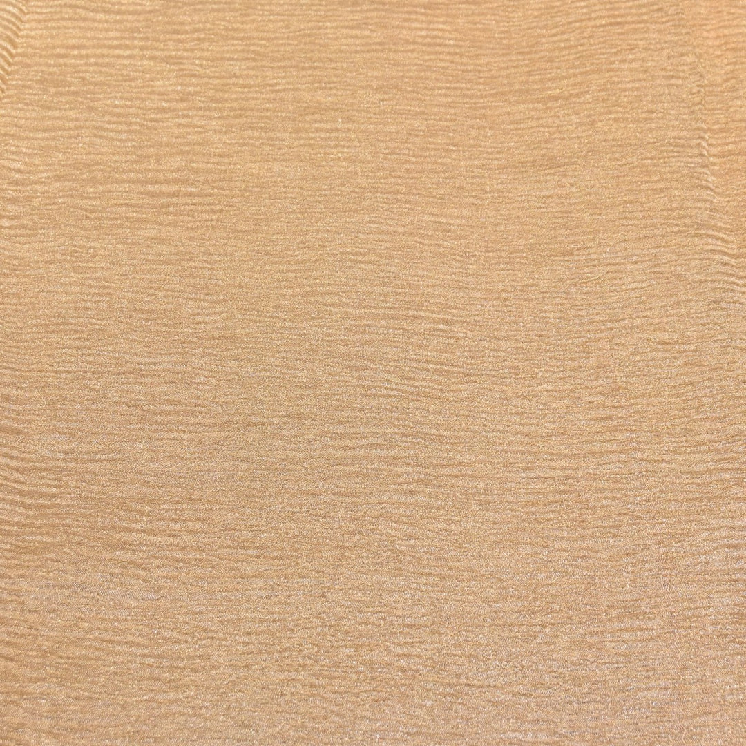Burly Wood Premium Designer Dyed Crush Tissue Fabric with Glossy Finish