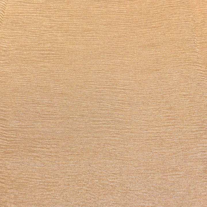 Burly Wood Premium Designer Dyed Crush Tissue Fabric with Glossy Finish