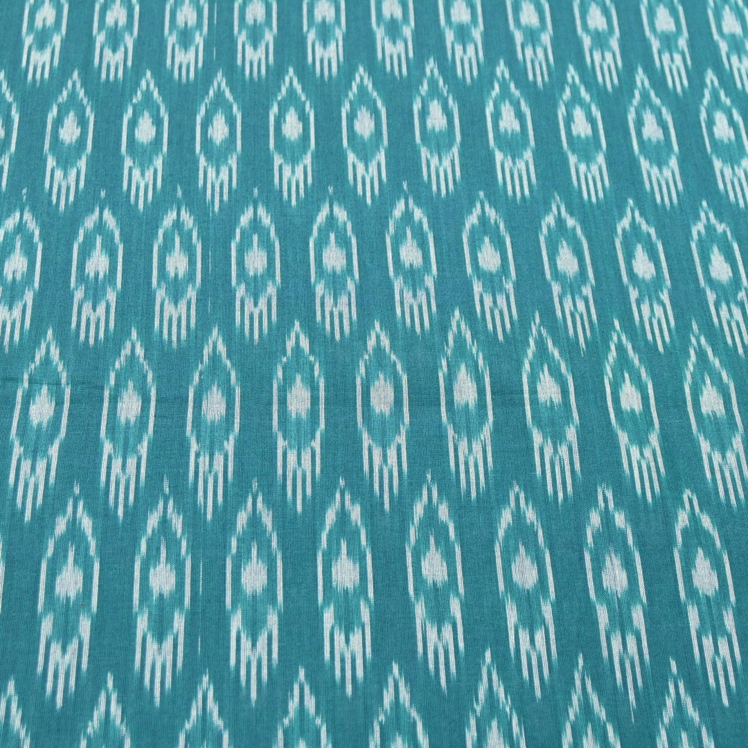 Sea Color Pure Ikkat Print Fabric-VH0065-4