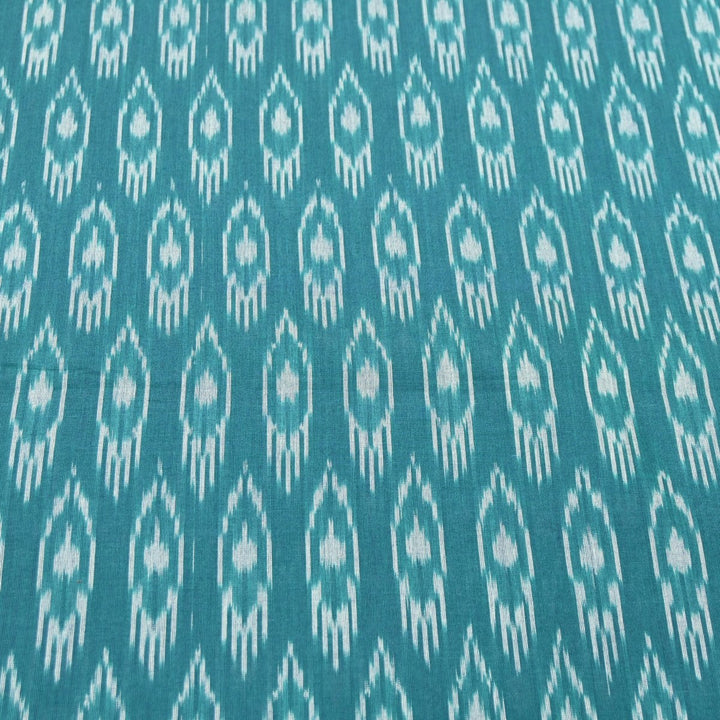 Sea Color Pure Ikkat Print Fabric-VH0065-4