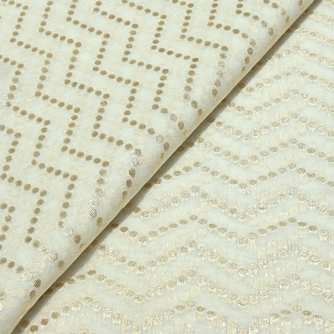 Dyeable Badla Zari Chanderi Fabrics