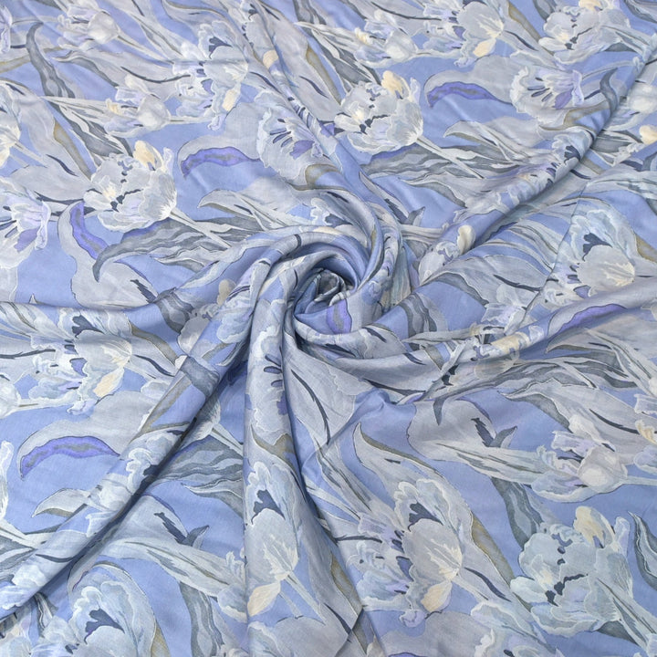 Floral Bamberg Satin Digital Print Fabrics