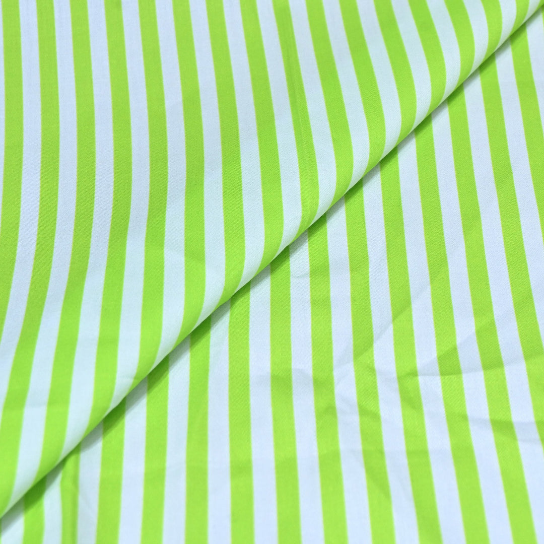 Glace Cotton With Beautiful Stripes Print Fabric – Lightweight Designer Cotton Fabric - LT0185-10