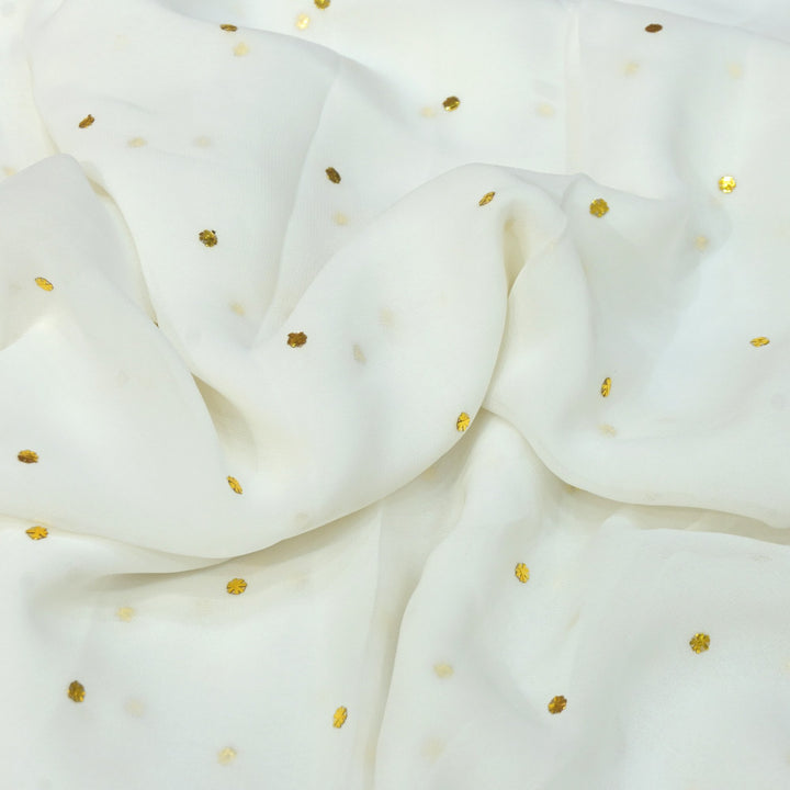 Viscose Georgette Hand Work Mukaish Fabrics