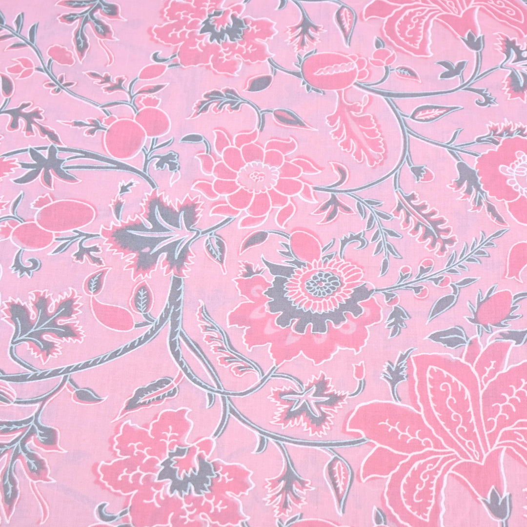 Light Pink Cotton Printed Fabric