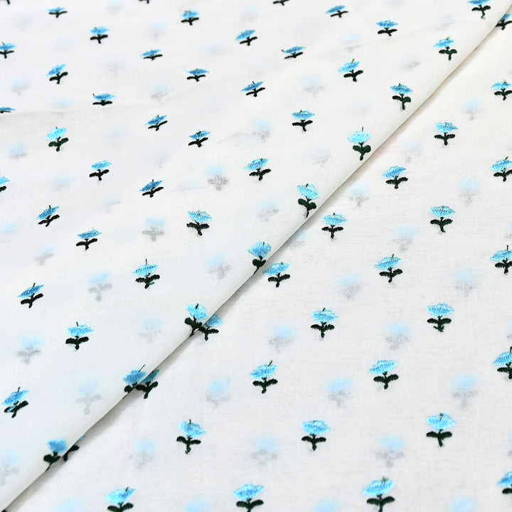Cotton Rubia thread Embroidery Fabric – Soft Elegant Summer Designer Fabric- MJ04034-1