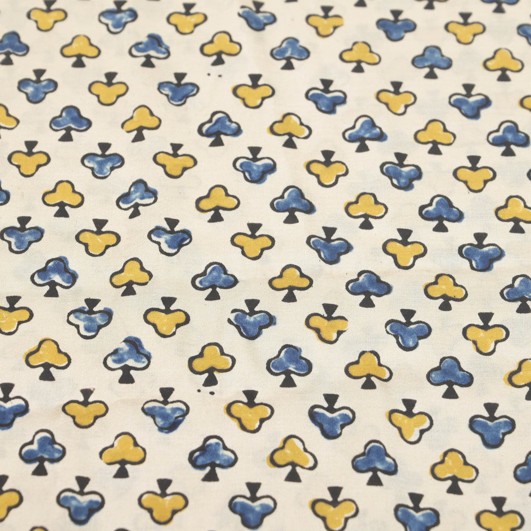 White Modal Satin Fabric in Digital Print