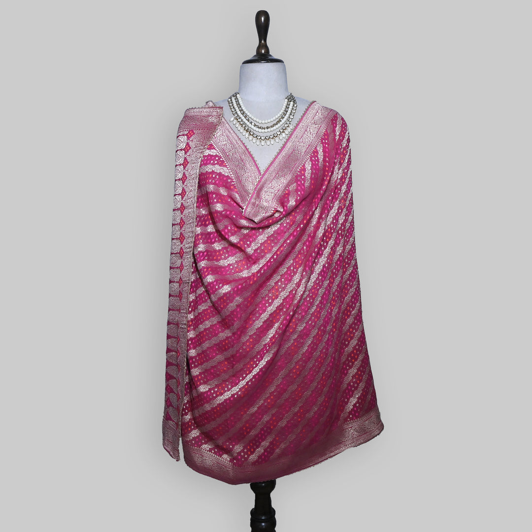 Premium Semi Georgette Leheriya Bandhej Dupatta – Elegant Ethnic Dupatta for Women-A4