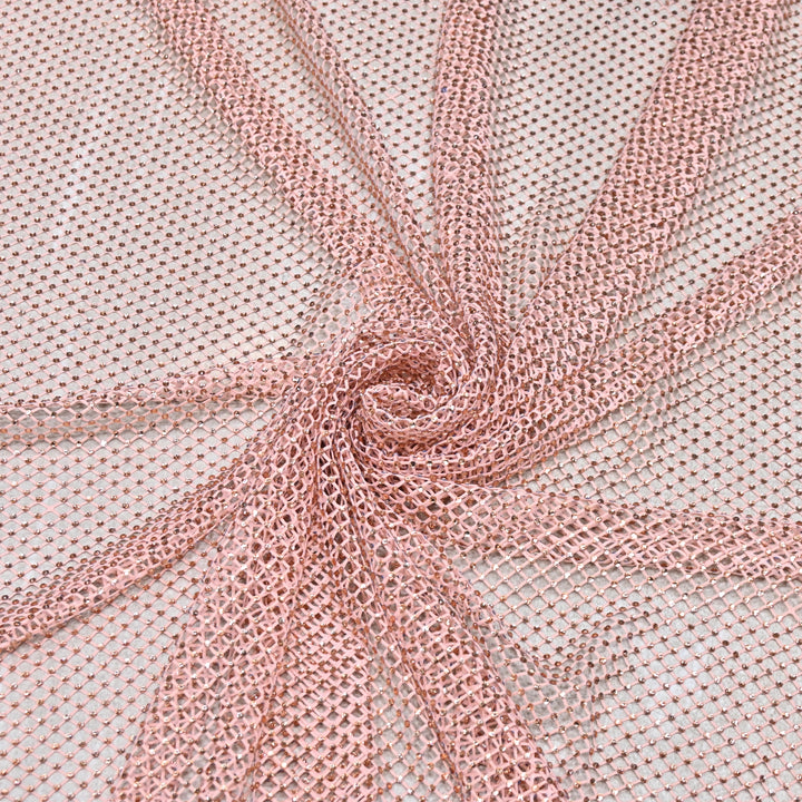 NET EMBROIDERED FABRIC WITH GRID SHIMMER- CF2305- 03