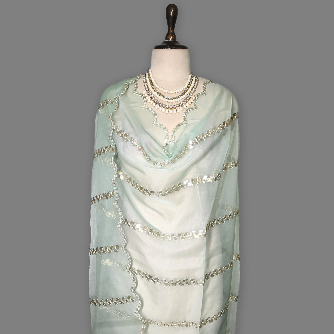 Organza Gota Patti Work Dupatta – Elegant Ethnic Dupatta for Women
