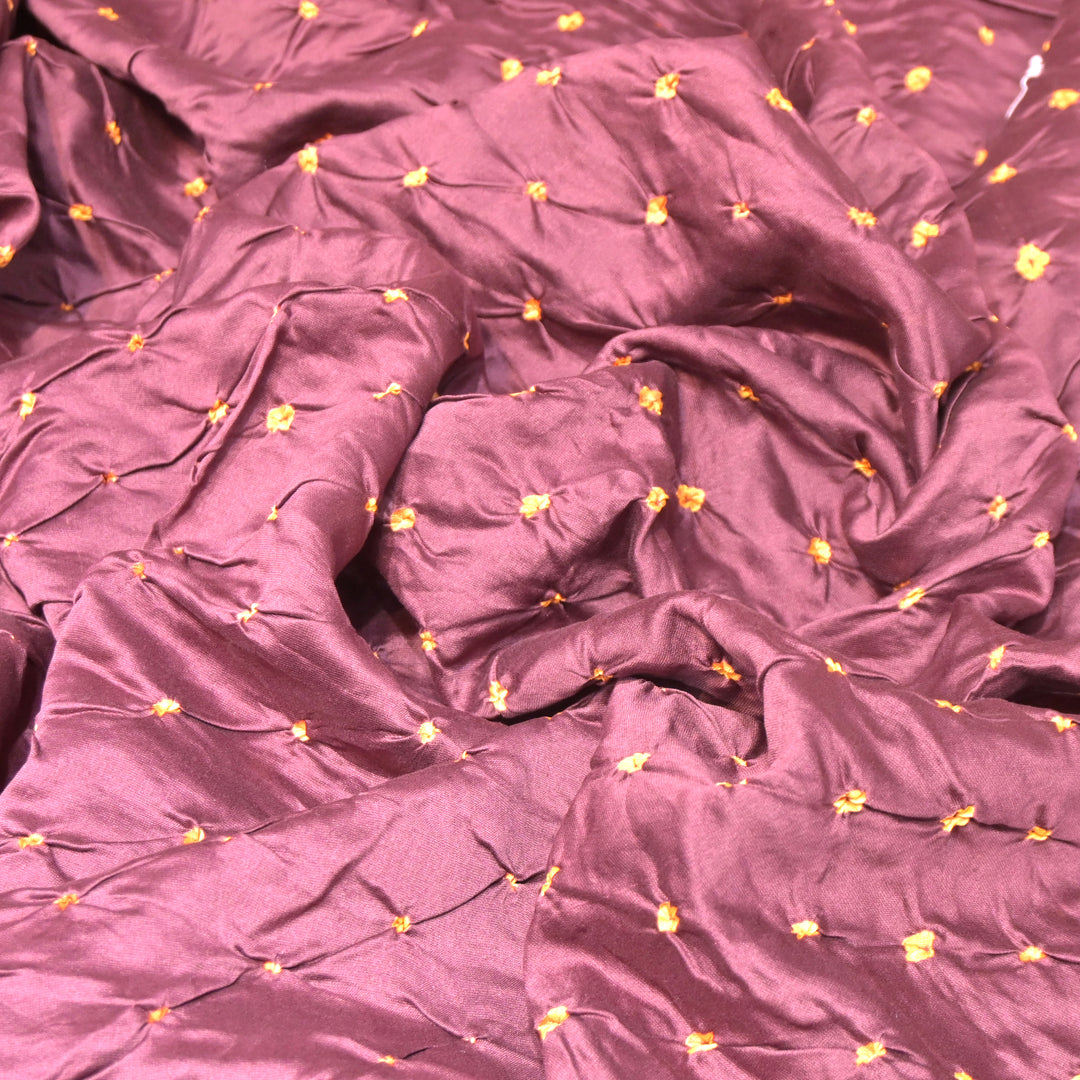 Pure Silk Chanderi Bandhani Fabric