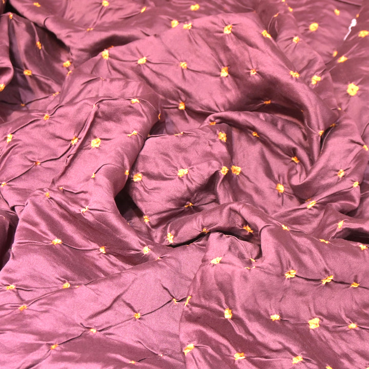 Pure Silk Chanderi Bandhani Fabric