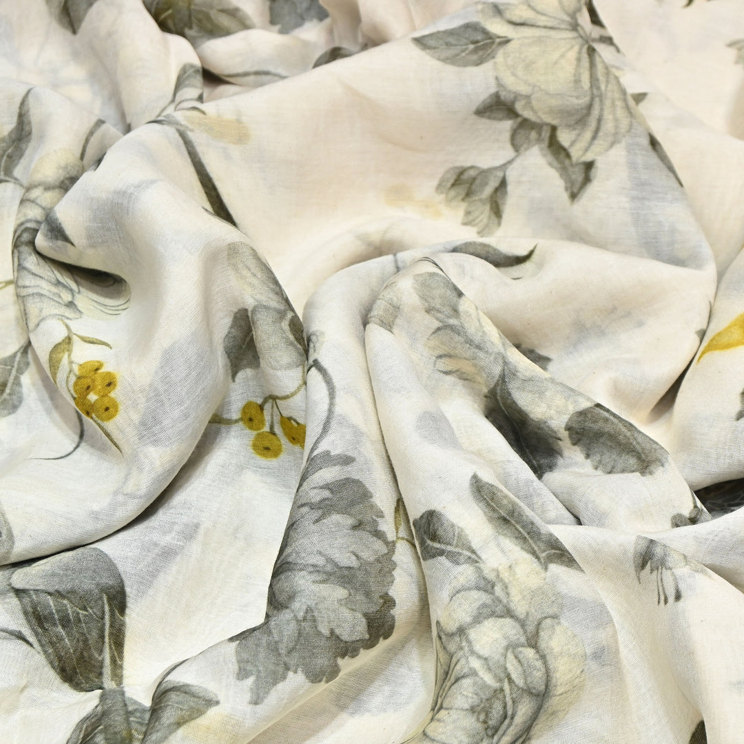 Premium Mul Chanderi Digital Print Fabric – Lightweight Chanderi Fabrics GT0185-13
