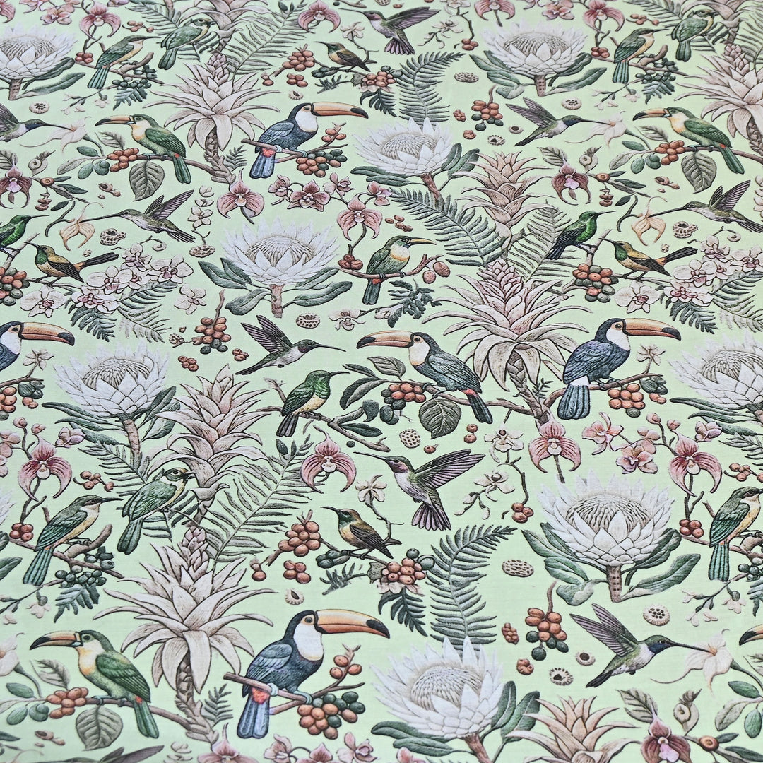 Premium Multicolor Muslin Digital Print Fabric - 000844-1