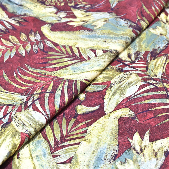 Designer Floral Cotton Digital Print Fabric-Soft Breathable Designer Cotton Fabric SNT165-2