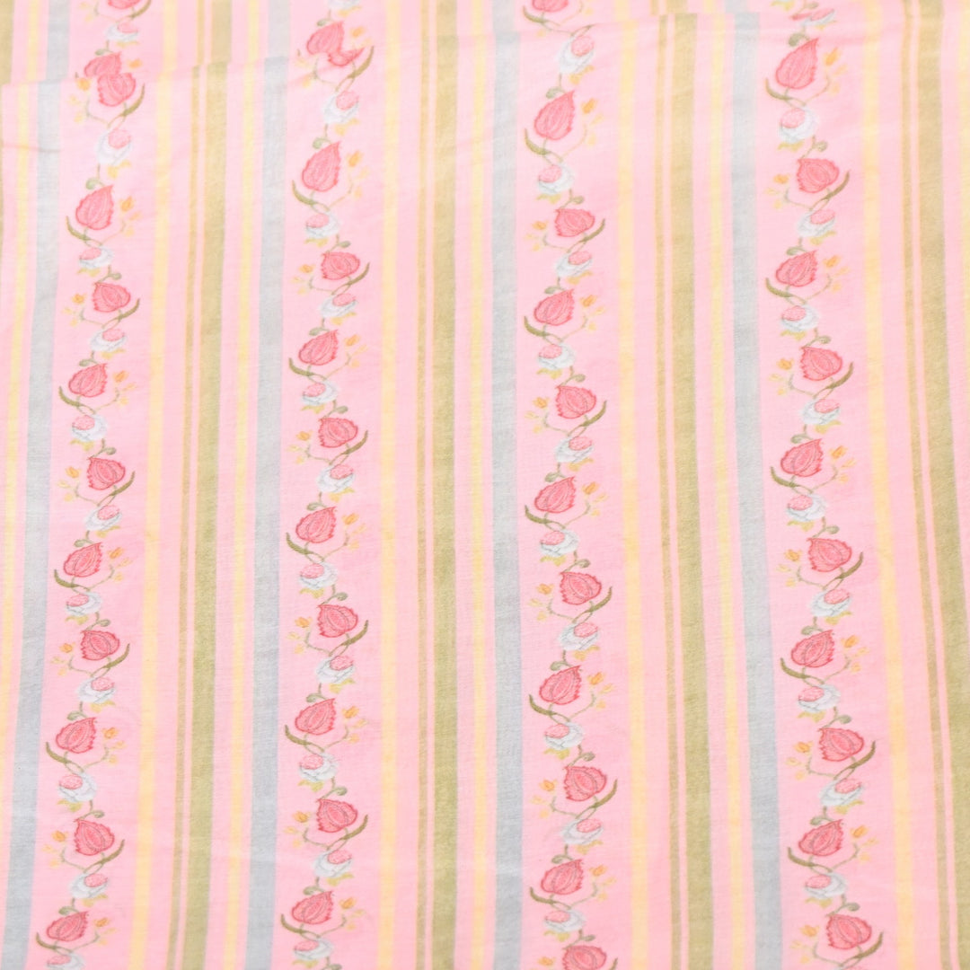 Multi Color Mul Chanderi Digital Print Fabric GT0185-11