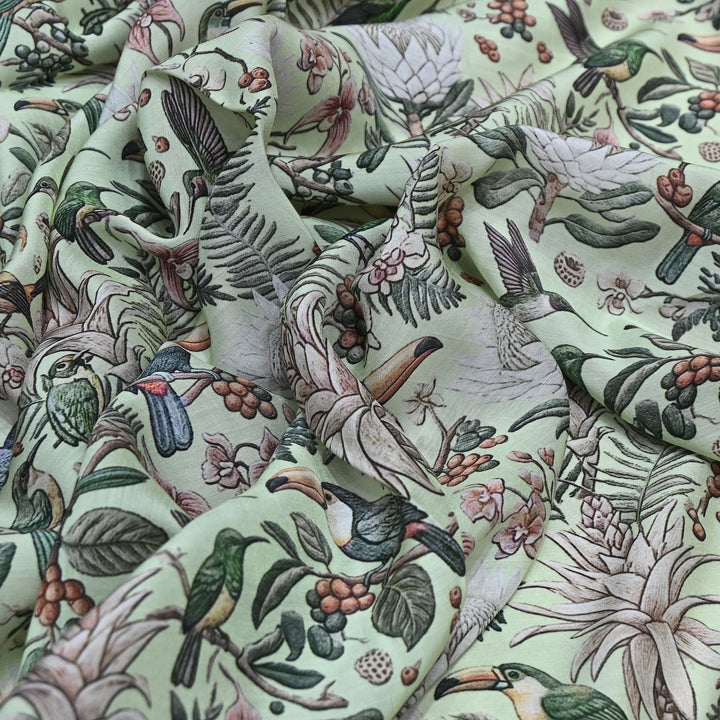 Premium Multicolor Muslin Digital Print Fabric - 000844-1
