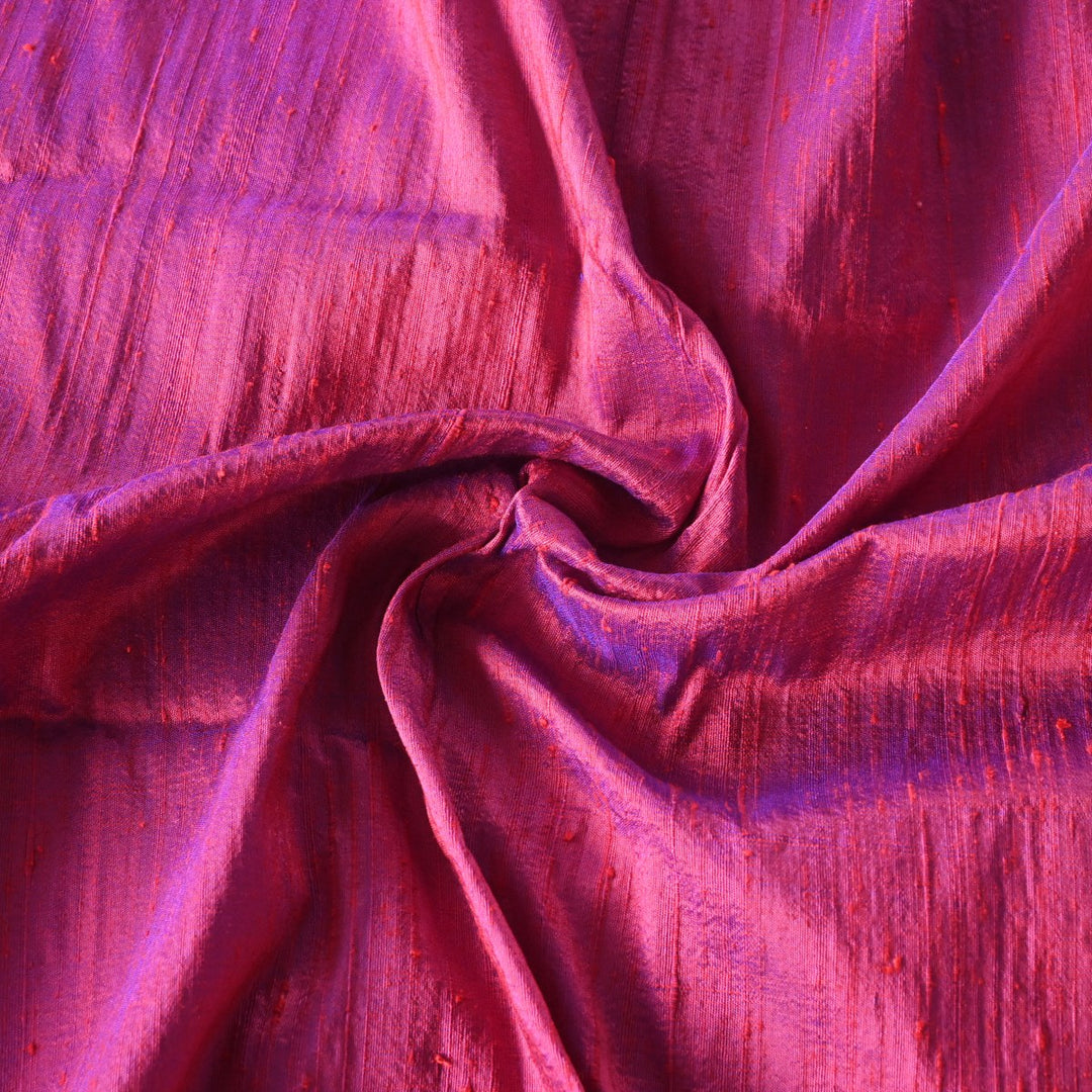 Hot Pink Colour 100gm Pure Raw Silk Fabrics