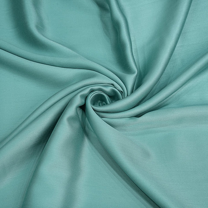 Greyish Teal Colour Modal Satin Fabrics