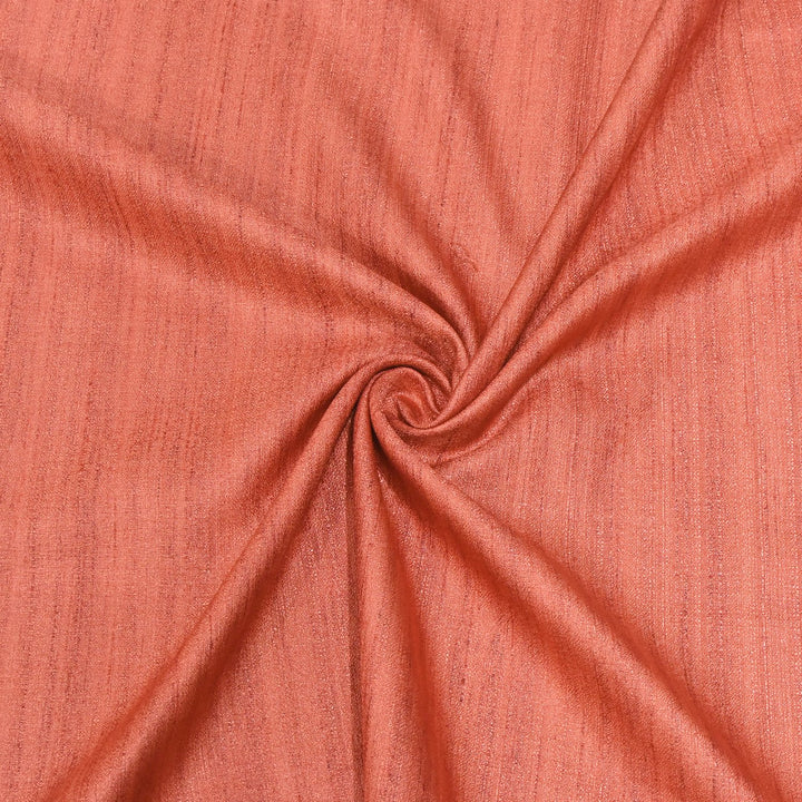 Dark Peach Colour Poly Champion Silk Fabrics