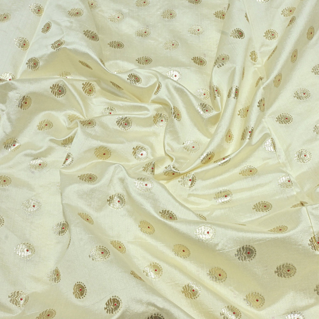 Chiniya Silk Dyeable Meena Buti Fabric