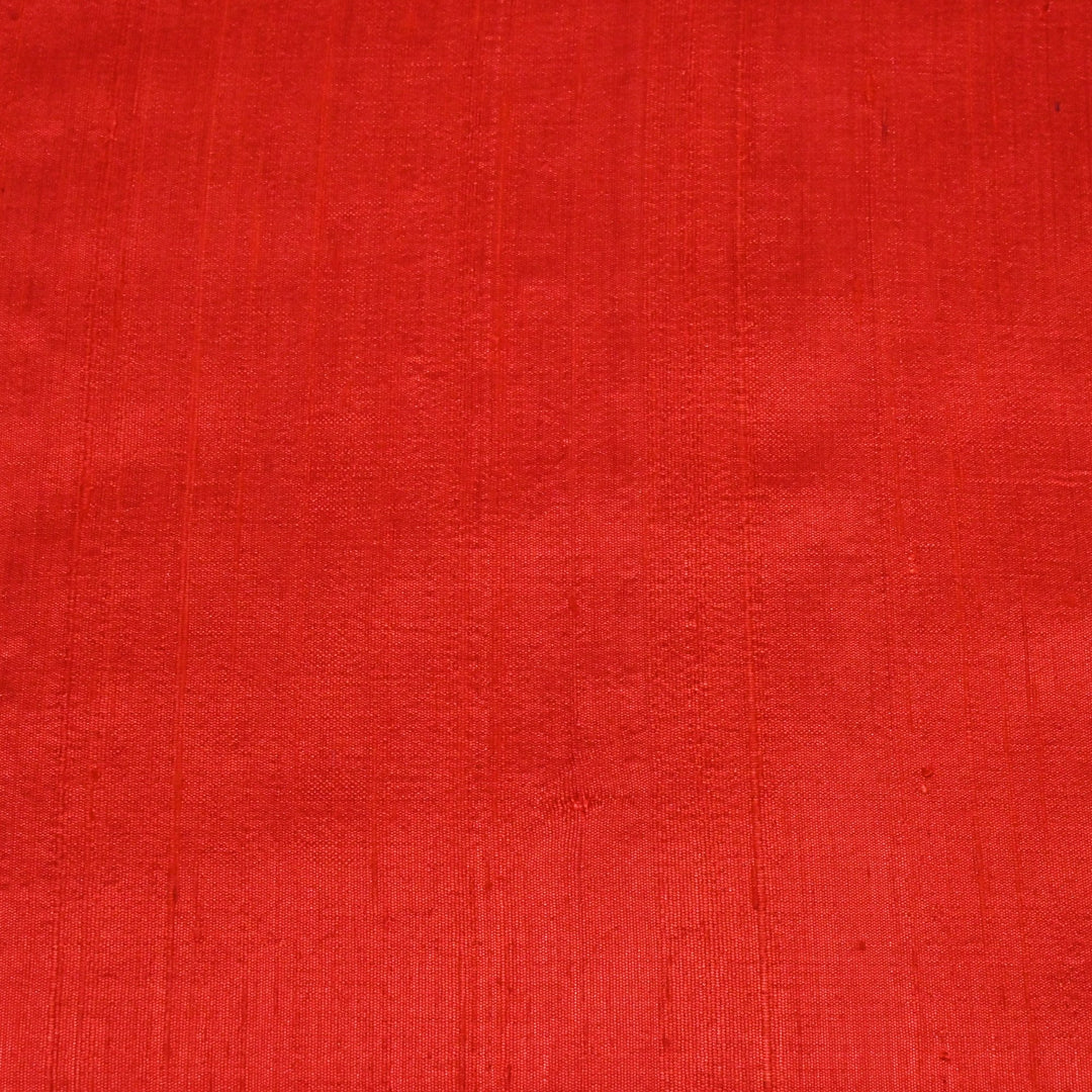 Red Colour 100gm Pure Raw Silk Fabrics