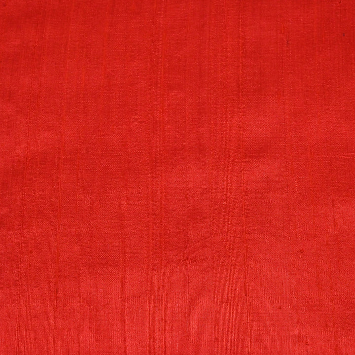 Red Colour 100gm Pure Raw Silk Fabrics