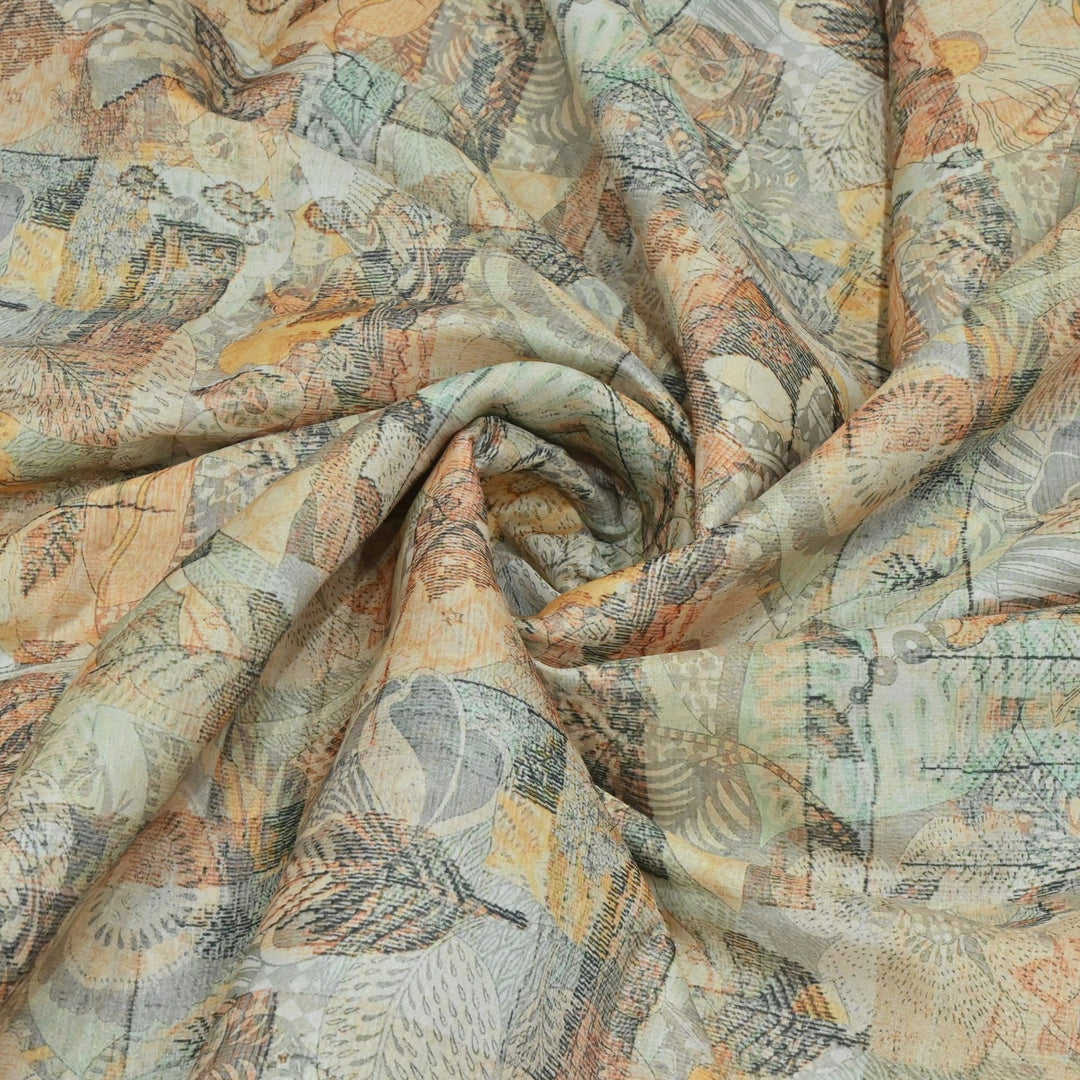 Semi Tusser Silk Prints Fabrics