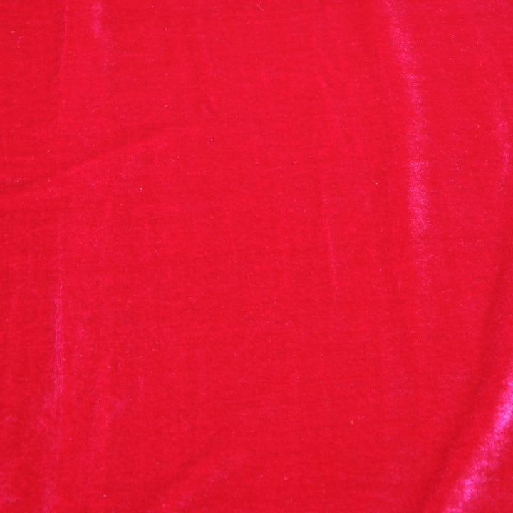 Lava Color Plain Pure Silk Velvet Fabrics