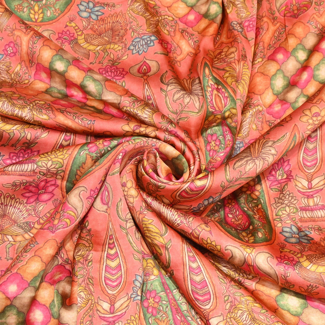 Bemberg Satin Digital Print Fabric– Soft Luxury Designer Satin Fabric 001333-27