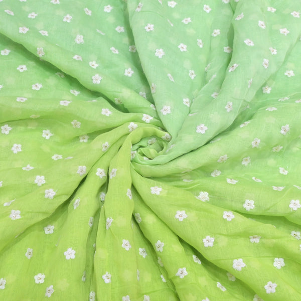 Beautiful Cotton Chanderi Thread Embroidery Fabrics