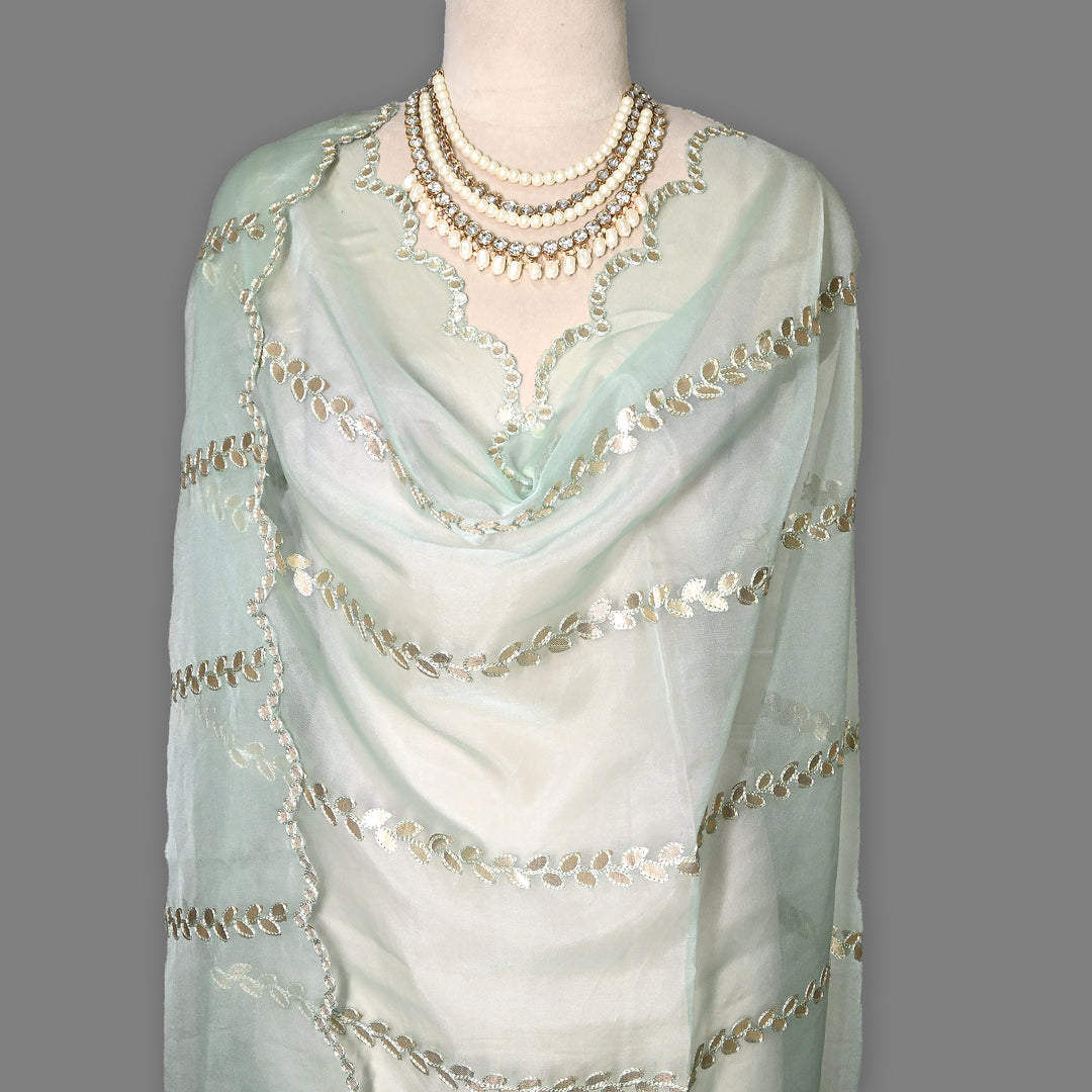 Organza Gota Patti Work Dupatta – Elegant Ethnic Dupatta for Women