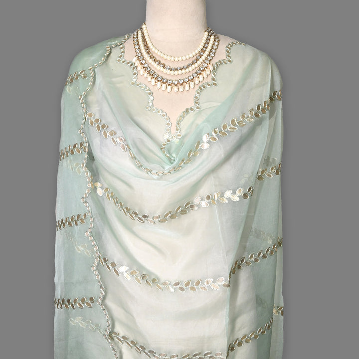 Organza Gota Patti Work Dupatta – Elegant Ethnic Dupatta for Women