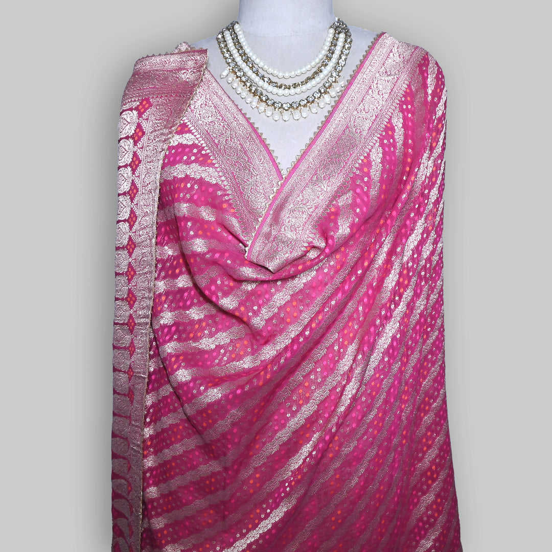 Premium Semi Georgette Leheriya Bandhej Dupatta – Elegant Ethnic Dupatta for Women-A4