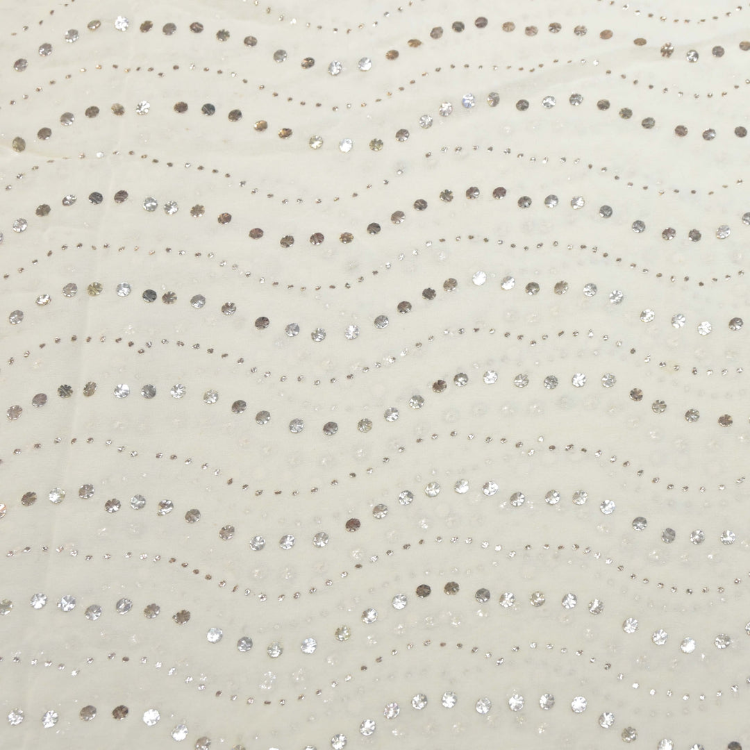 60gm Georgette Fardi Mukaish Hand Work Fabrics