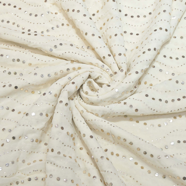 60gm Georgette Fardi Mukaish Hand Work Fabrics