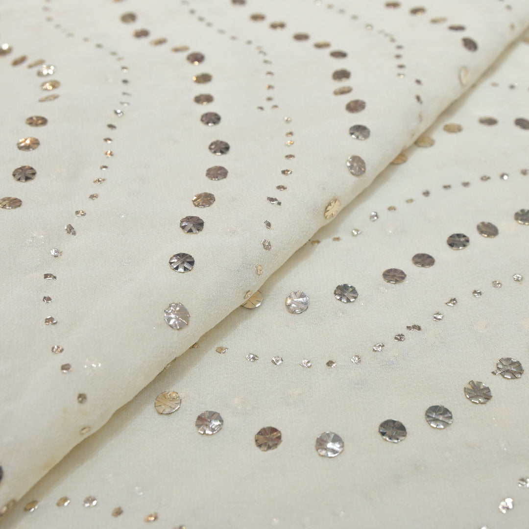 60gm Georgette Fardi Mukaish Hand Work Fabrics