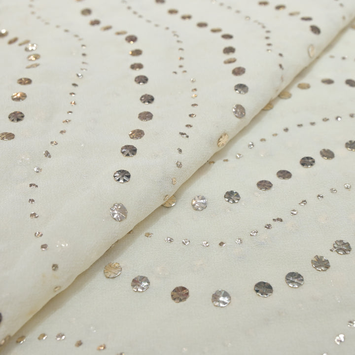 60gm Georgette Fardi Mukaish Hand Work Fabrics