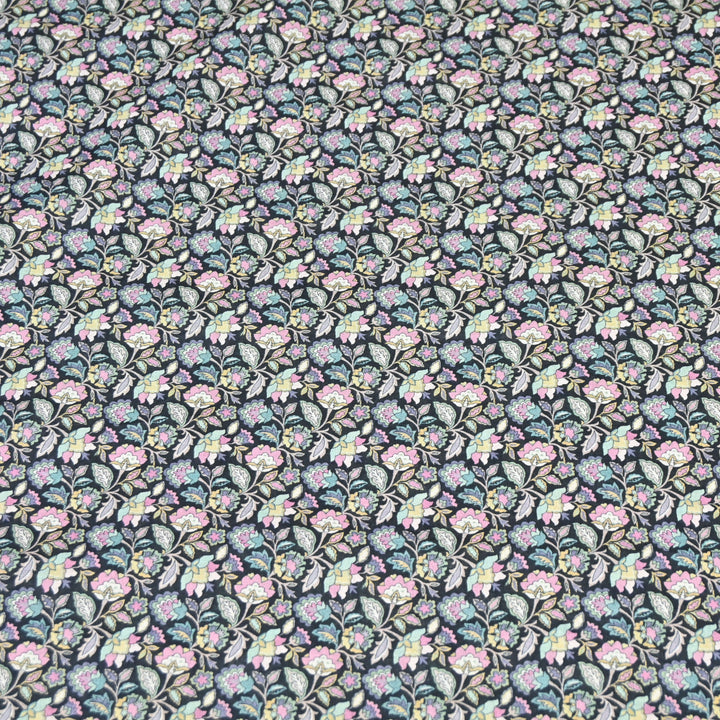 Midnight Blue Italian Lawn Print Fabric