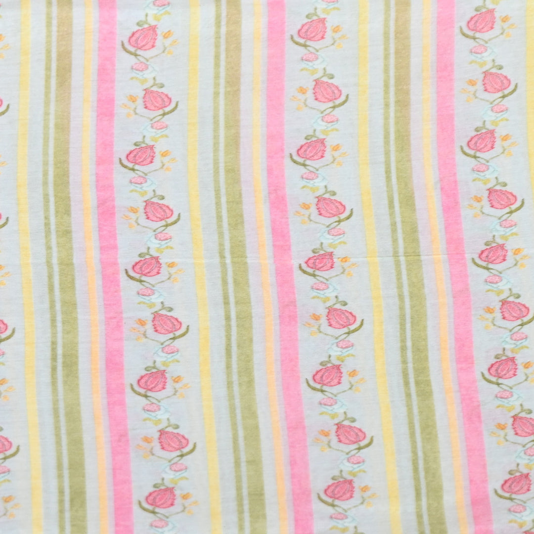 Multi Color Mul Chanderi Digital Print Fabric GT0185-14