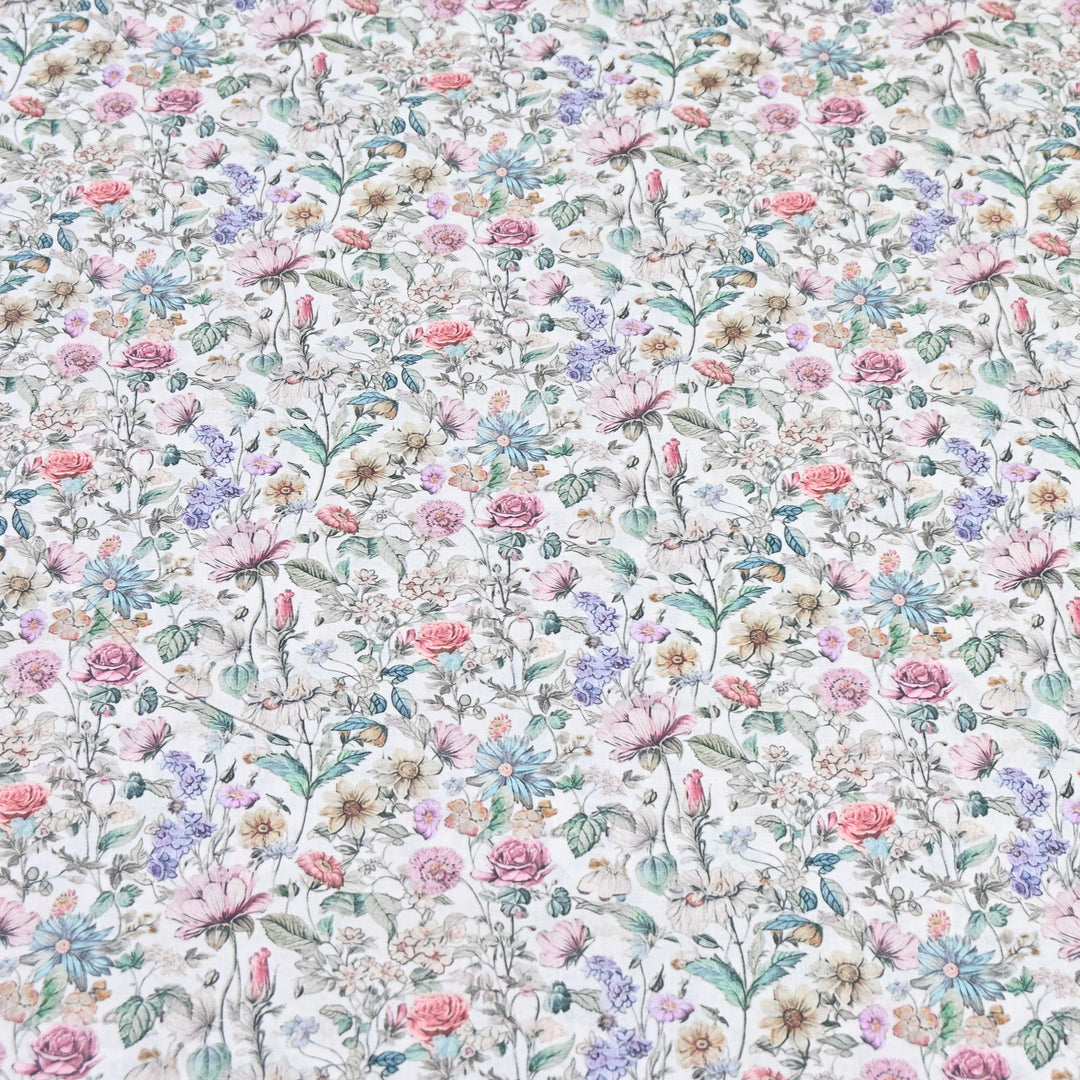 Pearl White Italian Lawn Print Fabric