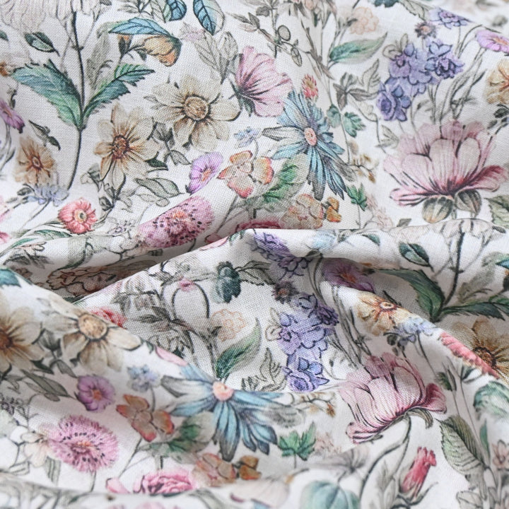 Pearl White Italian Lawn Print Fabric