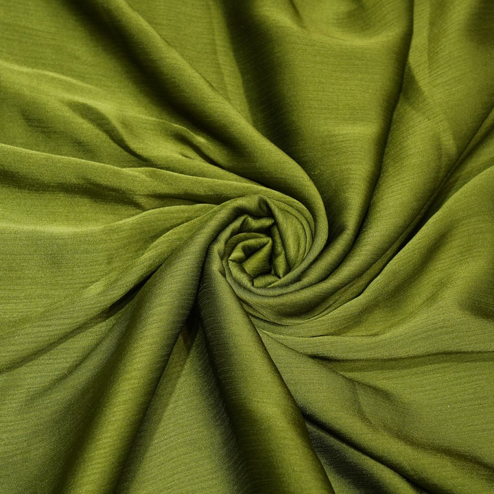 Trendy Green Colour Satin Chiffon Fabrics