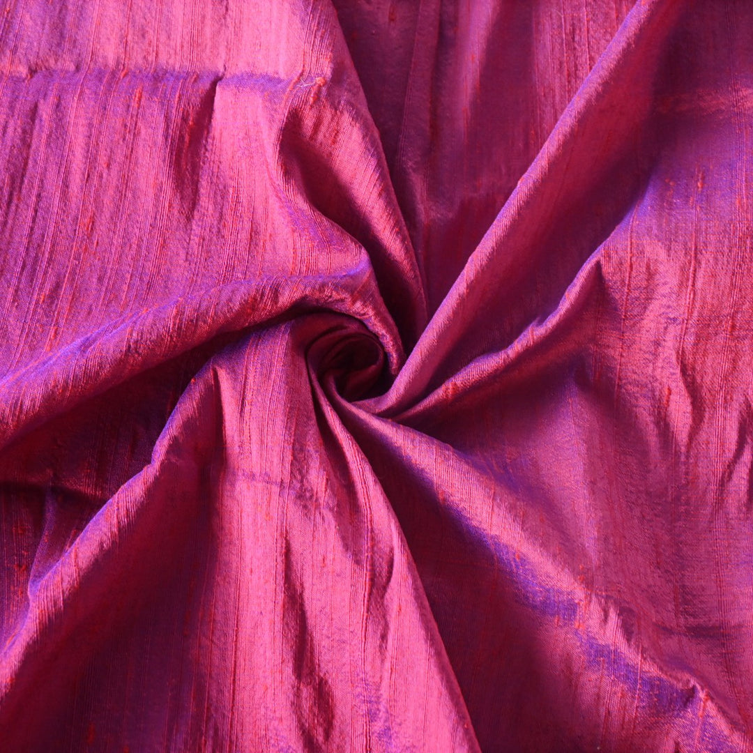 Hot Pink Colour 100gm Pure Raw Silk Fabrics