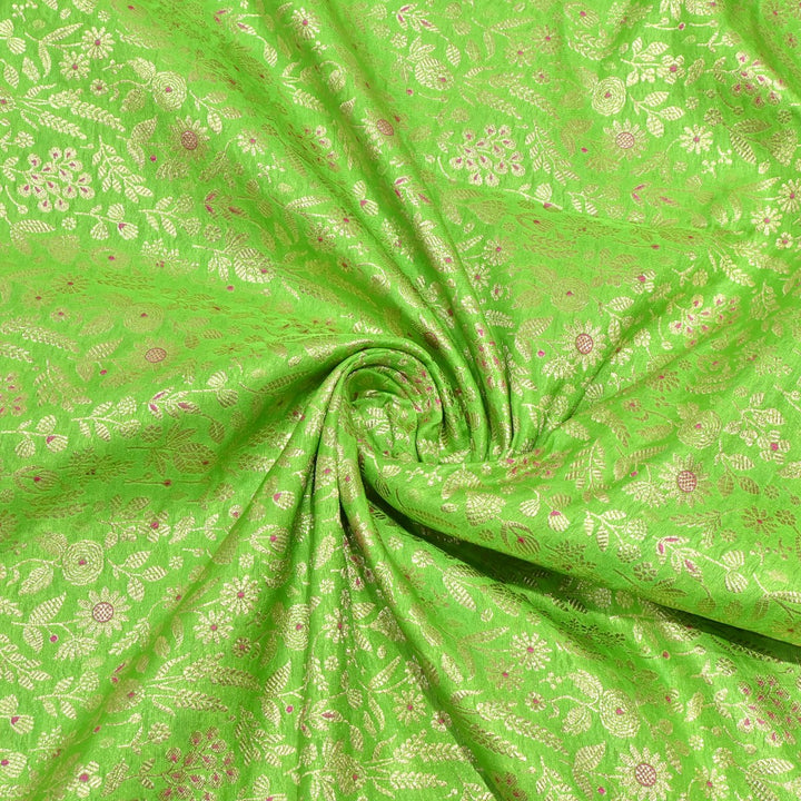 Silk Alfi Antique Zari Brocade Fabrics