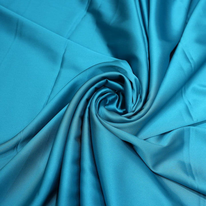 Eastern Blue Colour Armani Satin Fabrics