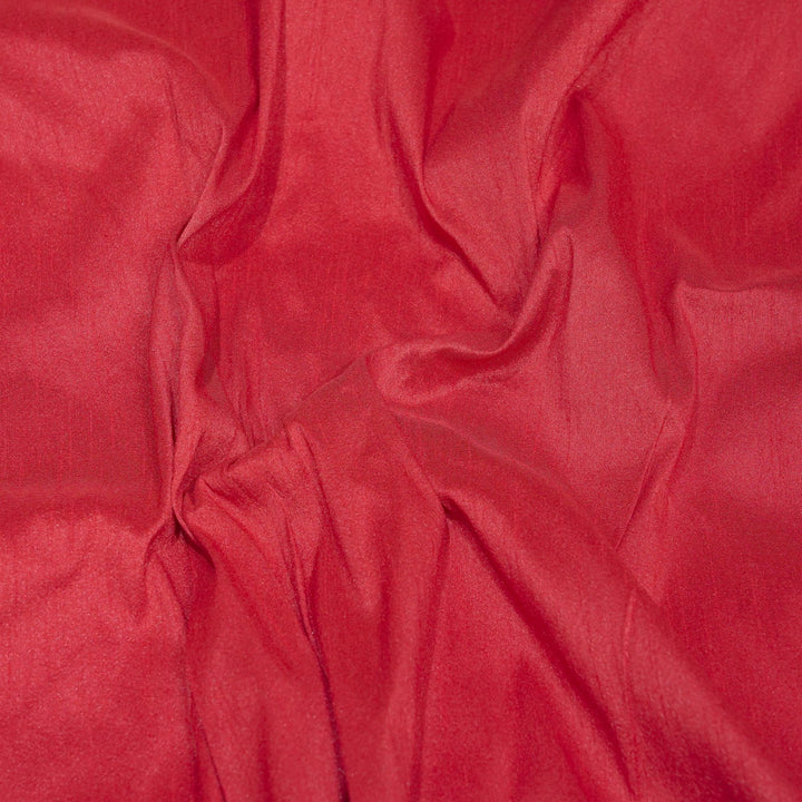 Deep Carmine Colour Poly Dupion Fabrics