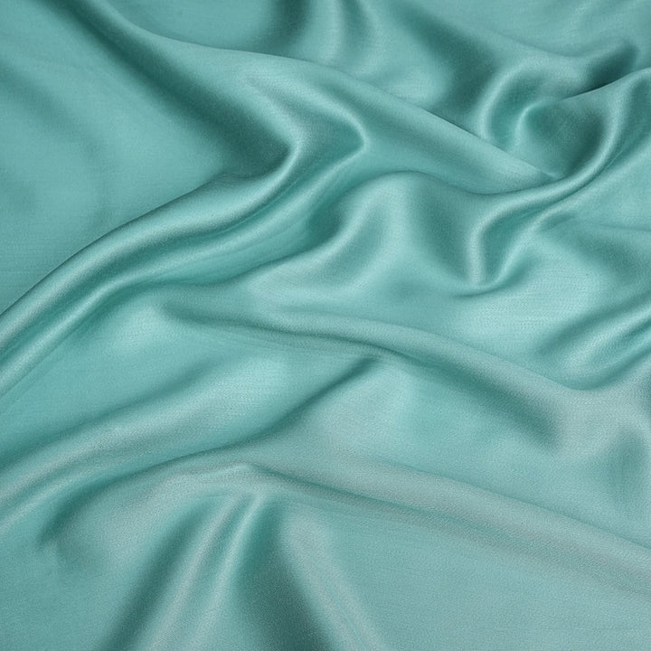 Greyish Teal Colour Modal Satin Fabrics